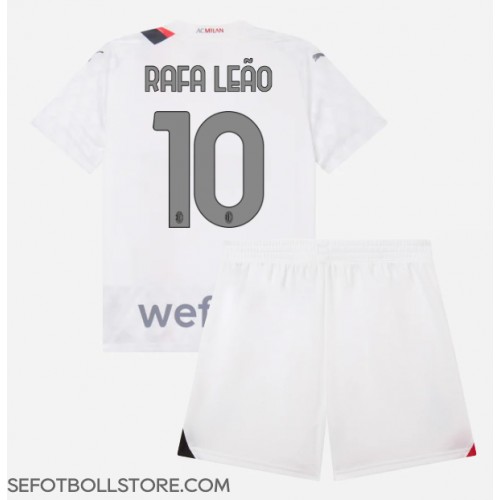 AC Milan Rafael Leao #10 Replika babykläder Bortaställ Barn 2023-24 Kortärmad (+ korta byxor)